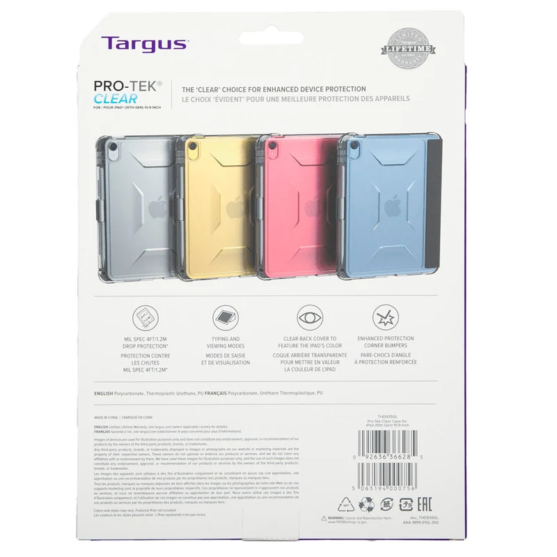 Pro-Tek® Hülle für iPad® (A16) und iPad (10. Gen.) 10,9-Zoll - Transparent