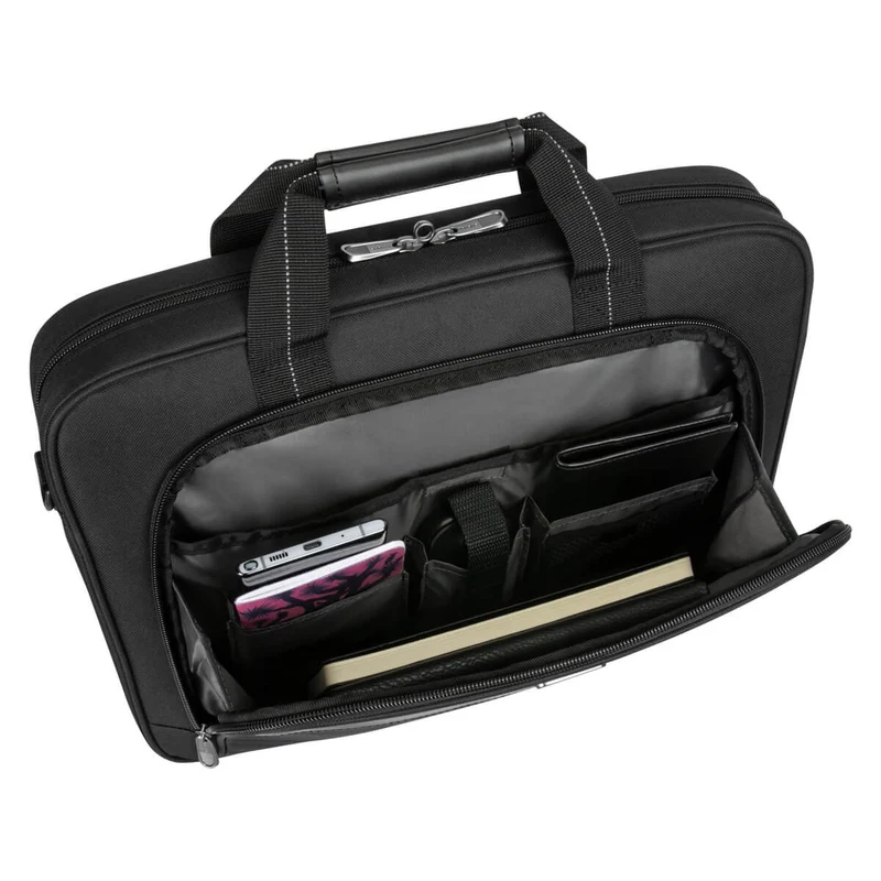 15,6" Classic Slim Aktentasche - Schwarz