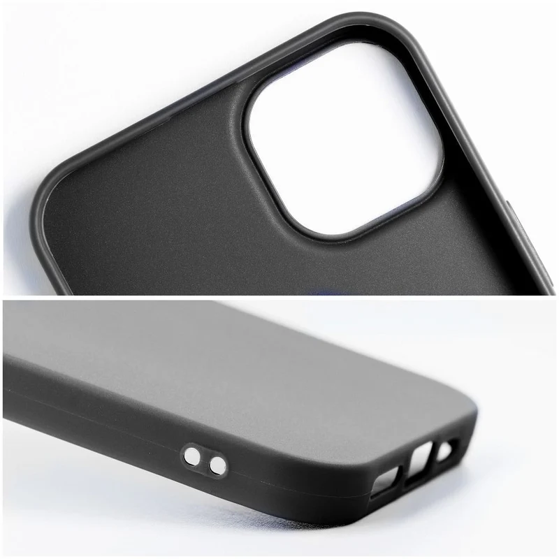Apple iPhone 14/15/16 Pro/Plus/Max Handyhülle - 2mm TPU Schutz Case Schwarz
