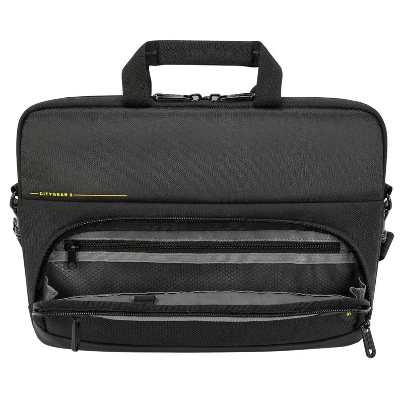 CityGear 14" Schmale Topload Notebook-Tasche – Schwarz