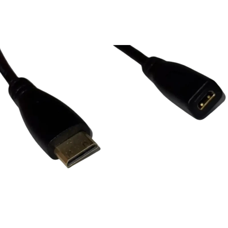Câble HDMI 1.4 Micro HDMI femelle vers Mini HDMI mâle 13 cm