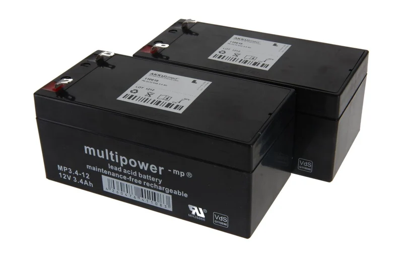 AKKUmed Blei Akku passend für Strässle Elektroden Sauganlage DT100 - 12 V 3400mAh 134x69x60 mm (4,8mm Faston)