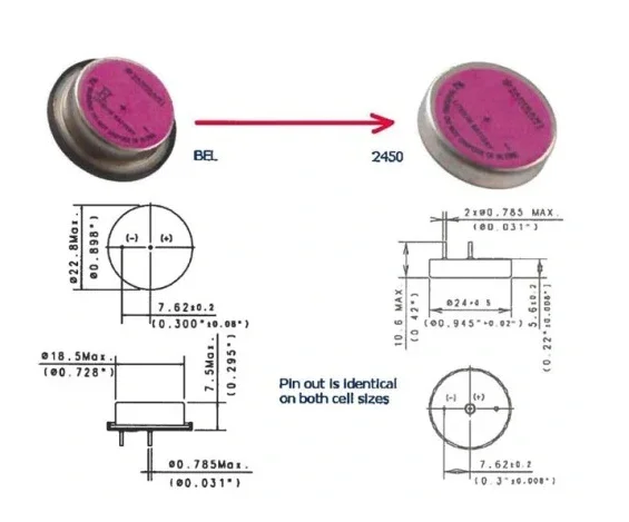 Pile Lithium TL-2450 3.6V