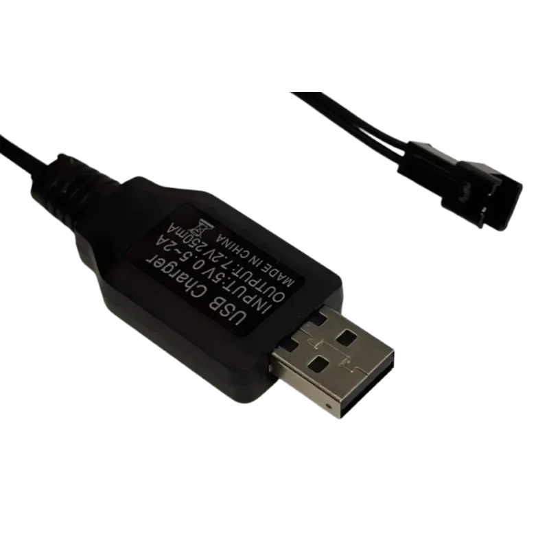 Chargeur USB 7.2V 250mA pour jouets radiocommandés, 2PINS