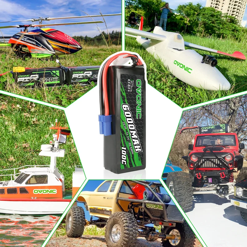 OVONIC Rebel Series 11,1V 6000mAh 100C 3S Softcase LiPo-Akku mit EC5-Anschluss (2 St.)