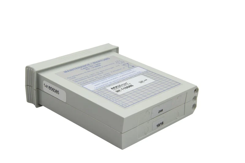 Schiller Original NC Akku für Bruker/ Schiller Defibrillator Defigard 1002, 2000, 2002, 6002 - 12 V 1900 mAh 125x102x44 mm