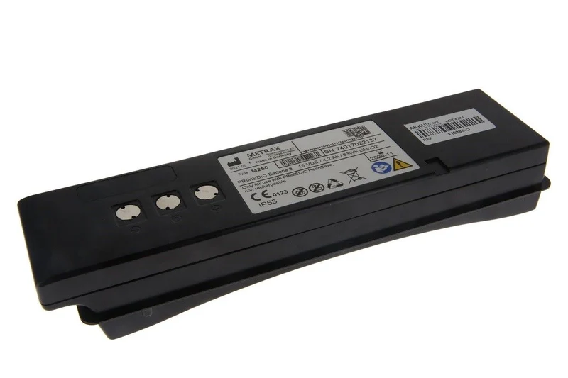 Primedic Original Lithium Batterie 3 Typ 97640 für HeartSave Pad / AED / AS / AED-M / 6 / 6S - 15,0 V 4200 mAh 241x64x40,7 mm