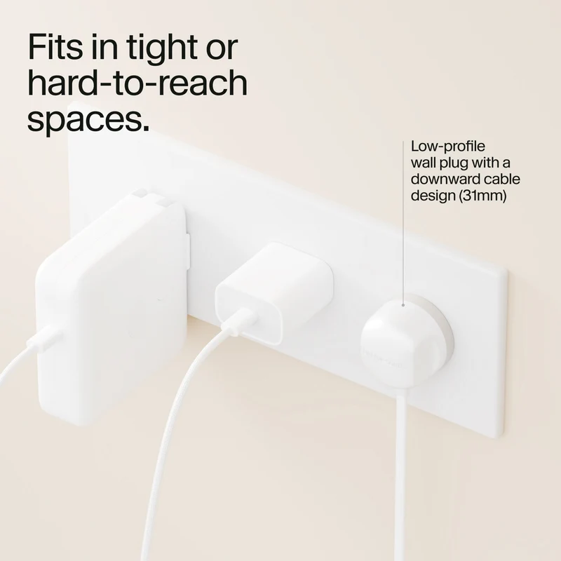 Twelve South PowerCord 30W USB-C 1,2m - Weiß/Düne