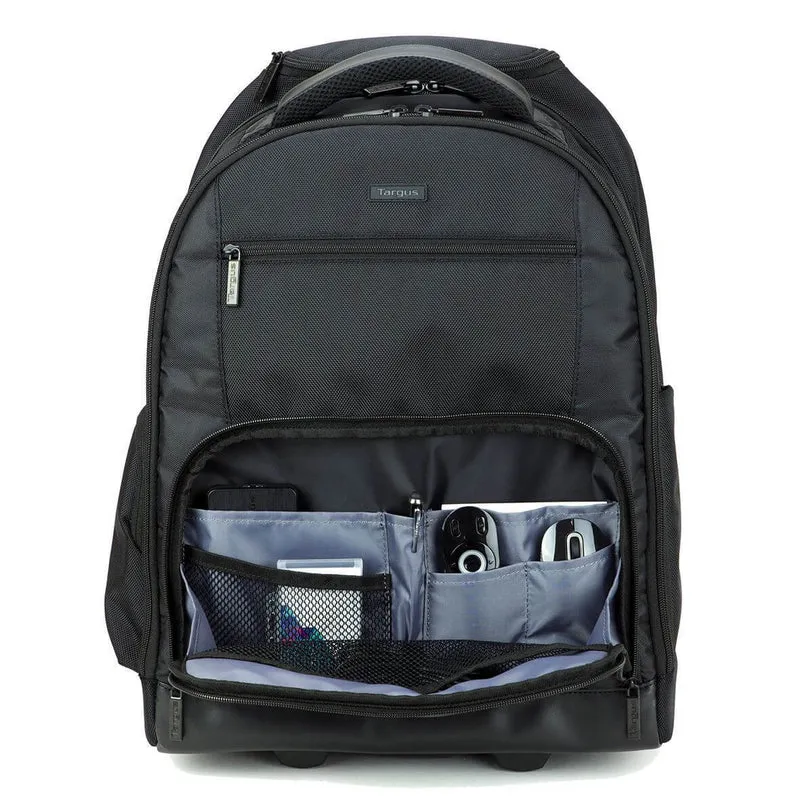 15-15,6" Sport Laptop Rucksack mit Rollen - Schwarz