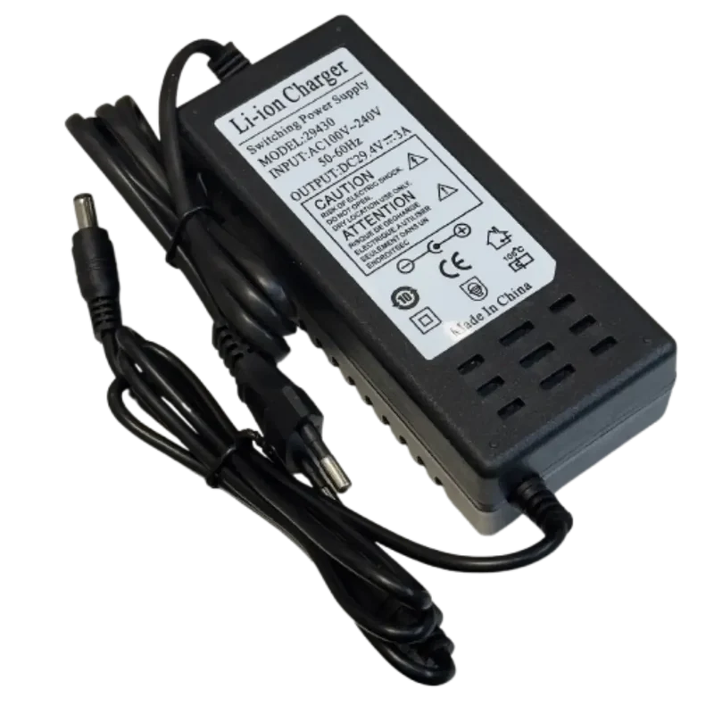 chargeur 29.4V 3A, chargeur batterie Li-ion 7S, connecteur DC 5.5x2.1mm