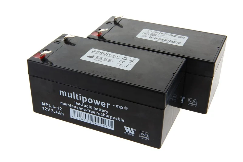 AKKUmed Blei-Akkueinsatz passend für Völker Typ S961-2W / Art. E20557 - 24 V 3400mAh 134x67x60 mm