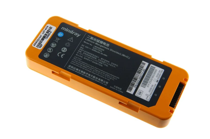 Datascope Original Lithiumbatterie für Datascope Mindray BeneHeart C Serie Typ 115-112179-00, 115-065655-00 - 12,0 V 420 mAh 155x62x23,5 mm