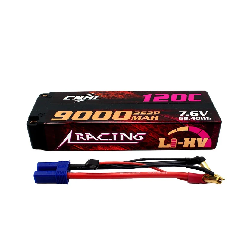 CNHL Racing Series LiHV 9000mAh 7,6V 2S 120C HV Hartschalen-LiPo-Akku mit EC5-Stecker
