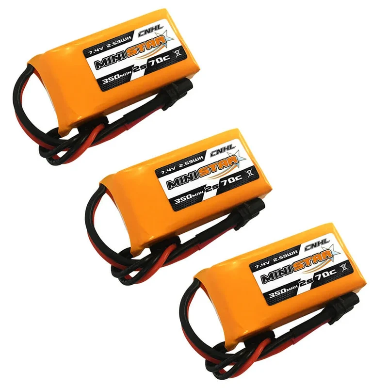CNHL MiniStar 350mAh 7,4V 2S 70C LiPo-Akku mit XT30 (3 St.)