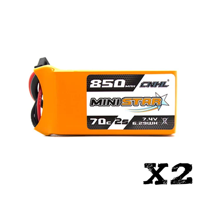 CNHL MiniStar 850mAh 7,4V 2S 70C LiPo-Akku mit XT30U ( 2 St. )
