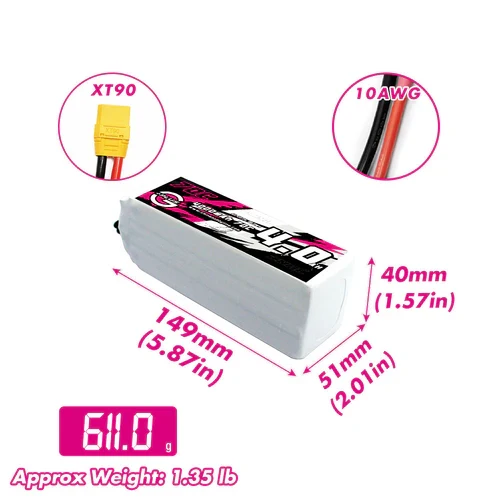 CNHL G+Plus 4000mAh 22,2V 6S 70C LiPo-Akku mit XT90-Stecker