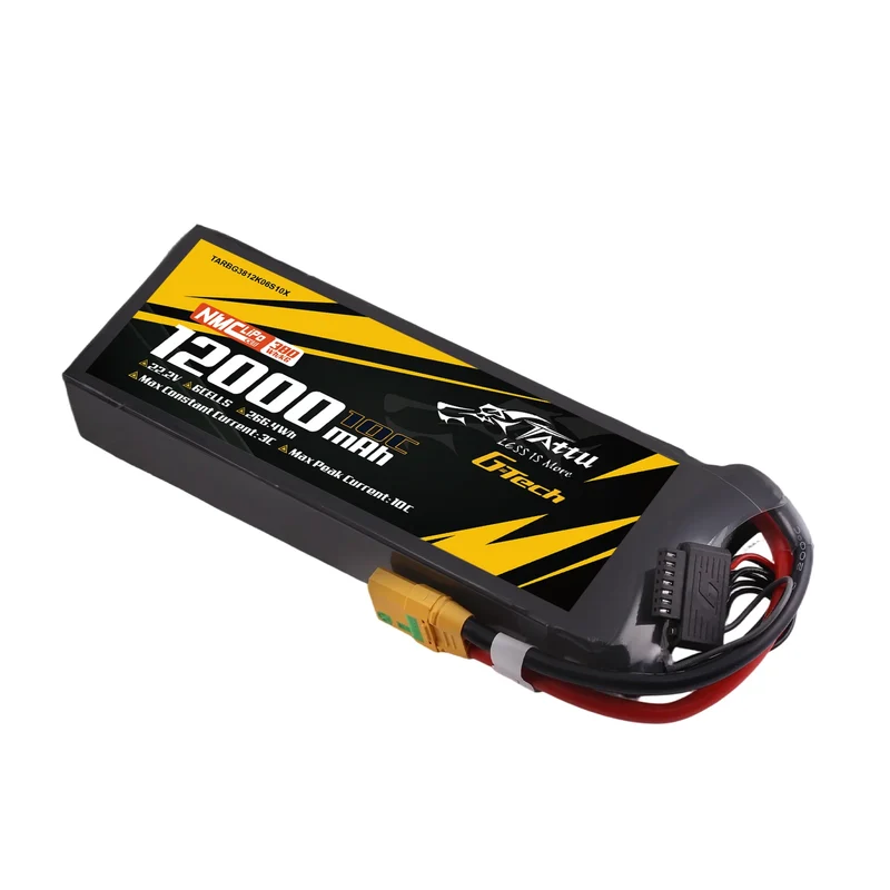 Tattu Semi-Solid State 380Wh/kg 12000mAh 10C 22,2V 6S1P LiPo-Akkupack mit XT90S-F-Stecker