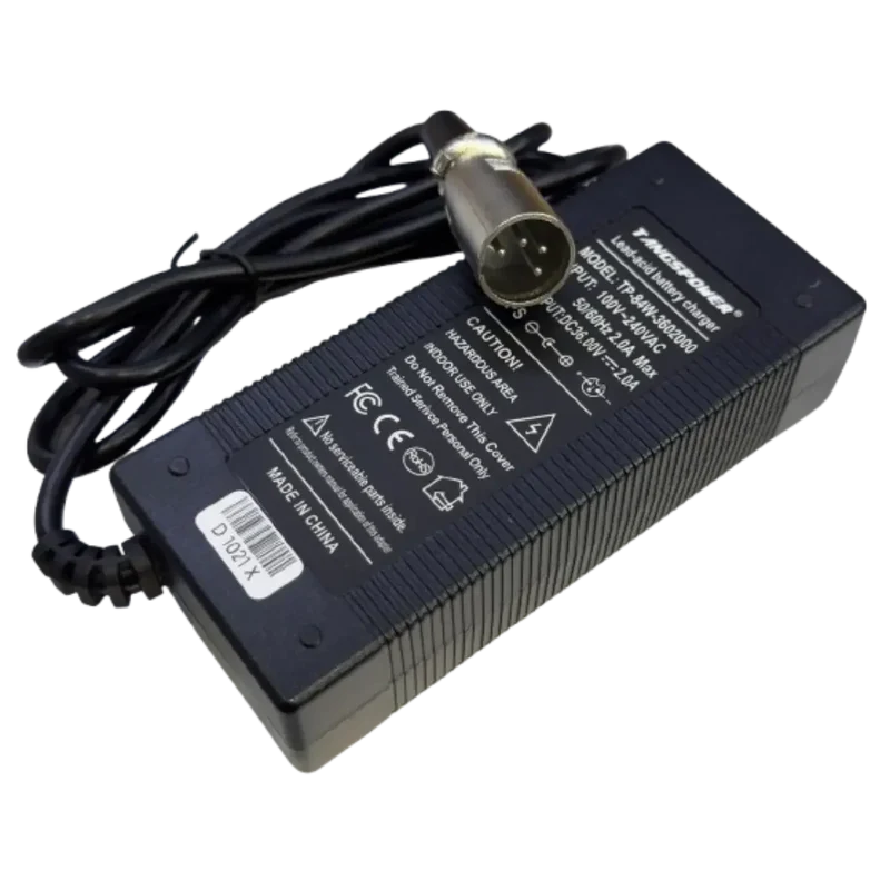 Chargeur 36V 2A XLR 4P pour batteries au plomb