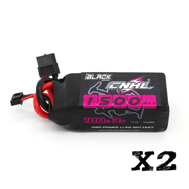CNHL Black Series 1500mAh 11,1V 3S LiPo-Akku mit XT60-Stecker ( 2 St. )