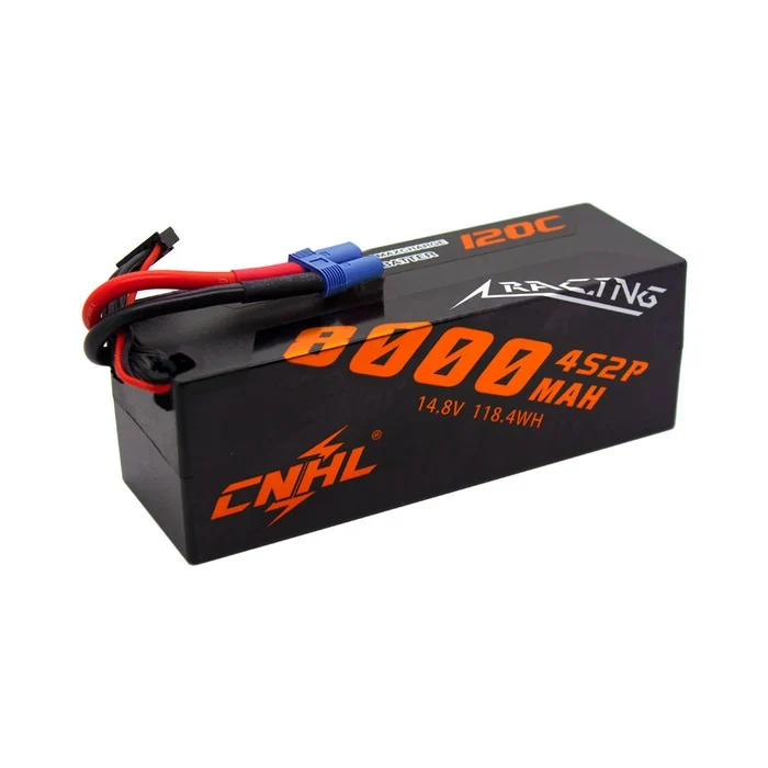 CNHL Racing Series 8000mAh 14,8V 4S LiPo-Akku, 120C Hartschalenkoffer mit EC5-Stecker
