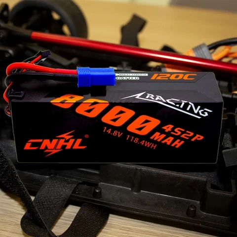 CNHL Racing Series 8000mAh 14,8V 4S LiPo-Akku, 120C Hartschalenkoffer mit EC5-Stecker