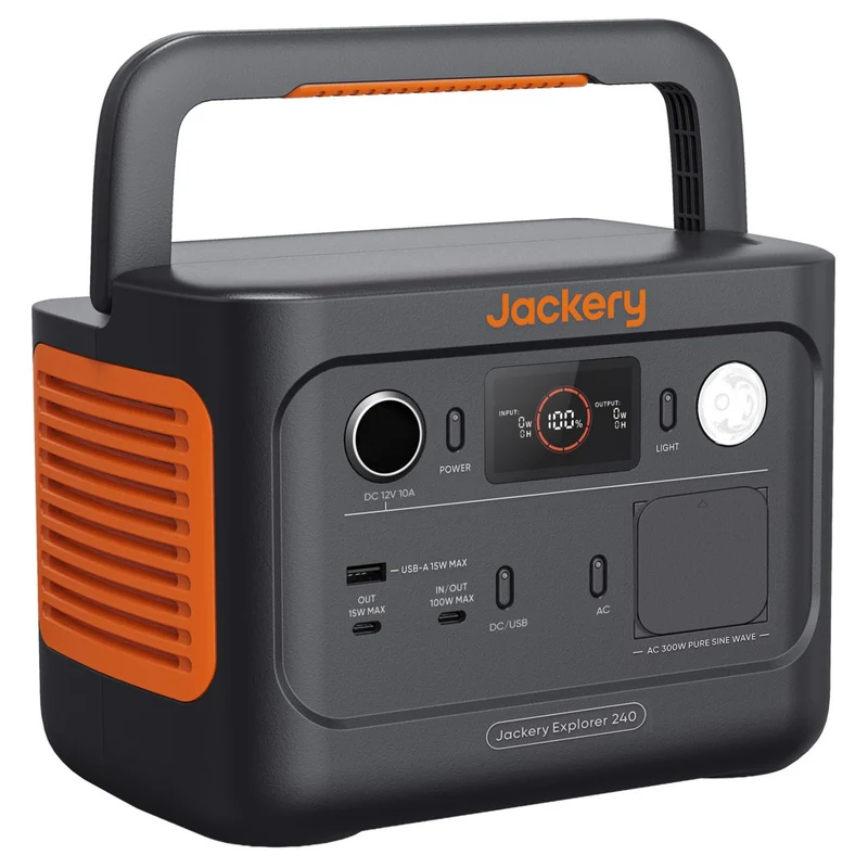 Jackery Explorer 240 v2 Powerstation 256 Wh / 300 W, LiFePO4, 600 W Spitzenleistung