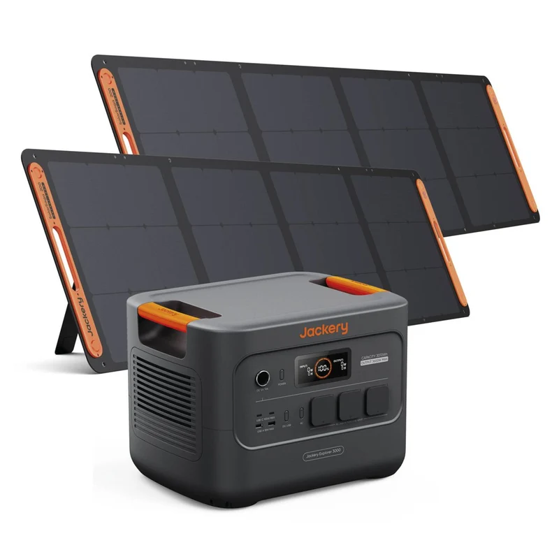 Jackery Explorer 3000 v2 Powerstation 3072 Wh LiFePO4 mit 2x SolarSaga 200W Solarpanel