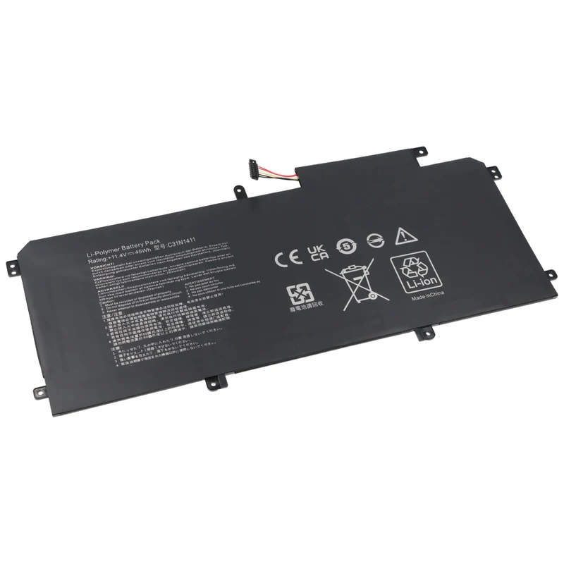 AccuCell Akku passend für ASUS U305L, Zenbook UX305, Li-Polymer, 11,4V, 3800mAh, 43,3Wh, built-in, ohne Werkzeug