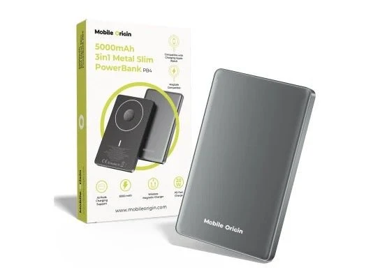 Mobile Origin Magsafe Powerbank mit Watch Charger - Space Grau