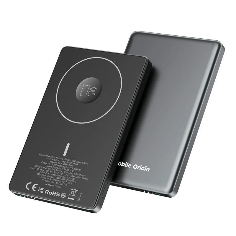 Mobile Origin Magsafe Powerbank mit Watch Charger - Space Grau