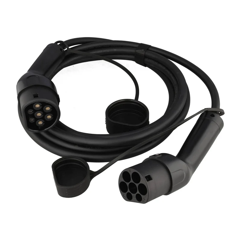 AccuCell 11KW Ladekabel für e-Auto - Elektroauto, 5 Meter, Anschlussart Typ 2 EU Norm 62196 EV