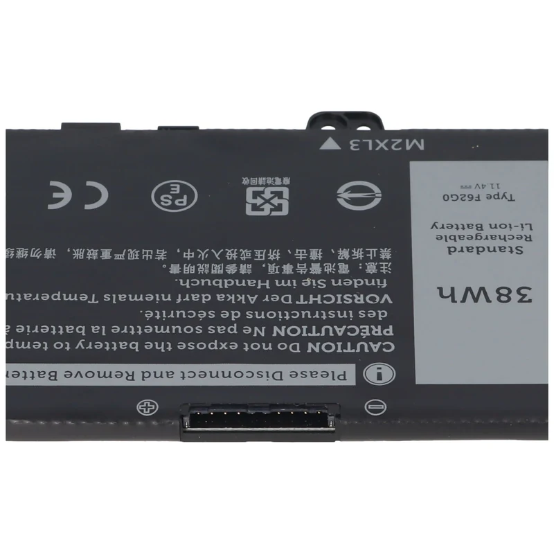 AccuCell Akku passend für Dell Inspiron 13 7000, 7373, Li-Ion, 11,4V, 3333mAh, 38,0Wh, built in, ohne Werkzeug