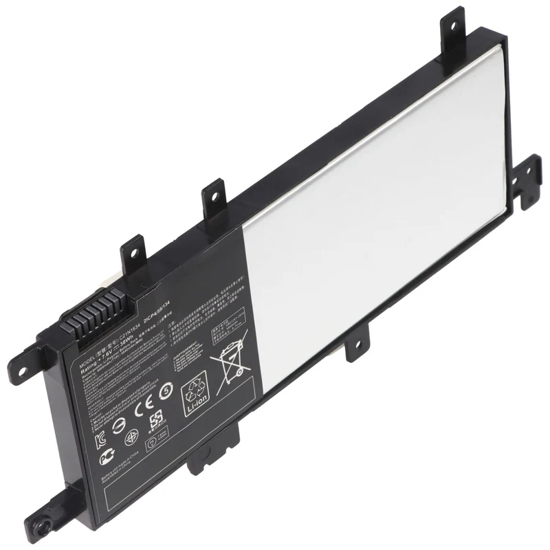 AccuCell Akku passend für ASUS X542, C21N1634, Li-Polymer, 7,6V, 5000mAh, 38,0Wh, built-in, ohne Werkzeug