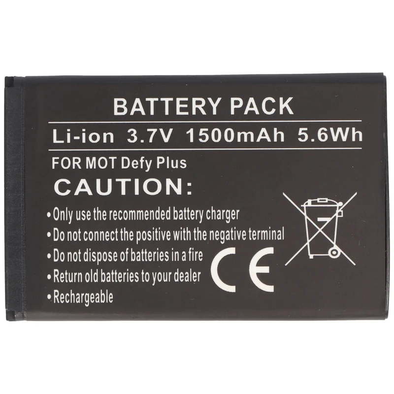 AccuCell Akku passend für Motorola Defy Mini Akku HF5X mit 3,7V und 1500mAh