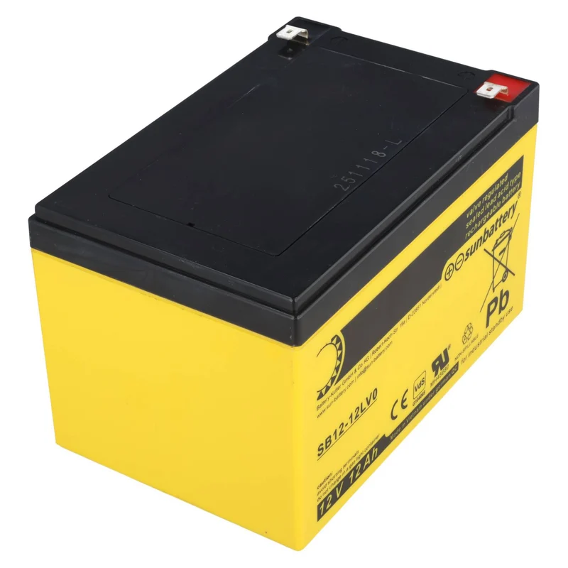 Sun Battery SB12-12LV0 12V/12Ah (c20) 151 x 98 x 101mm 6,3mm Faston Anschluss 12 Volt 12 Ah