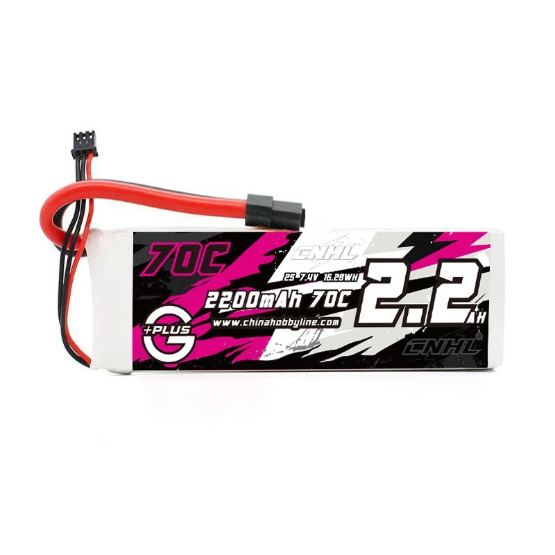 CNHL G+Plus 2200mAh 7,4V 2S 70C LiPo-Akku mit XT60-Stecker