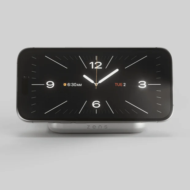 Zens Aluminium Series Magnetic Nightstand Wireless Charger -weiss