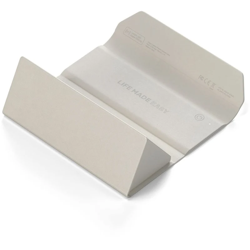 Satechi FindMy Brillenetui aus veganem Leder - beige