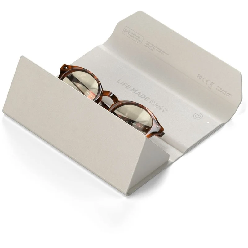 Satechi FindMy Brillenetui aus veganem Leder - beige