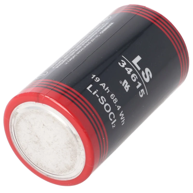AccuCell ER34615 Lithium Batterie D Mono 3,6 Volt 19000mAh mit breitem Pluspol min. 0,8cm, max. 11,5mm