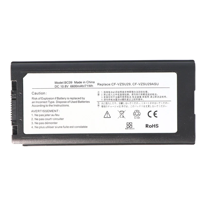 AccuCell Akku passend für Panasonic CF-29 Akku, CF-29A, CF-29E, CF-51, CF-52, 10,8 Volt, 6600mAh