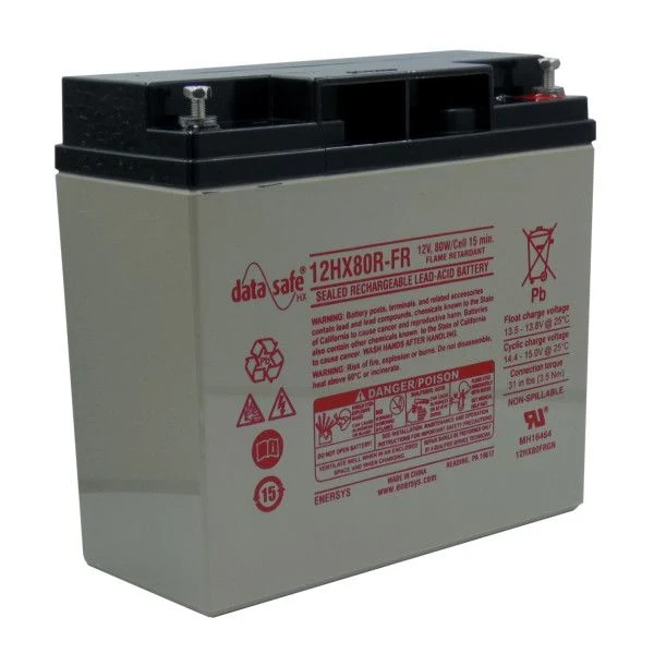 Hawker Enersys DataSafe 12HX80FR Bleiakku 12V 16Ah AGM mit M5-Schraubanschluss, 181x76x167mm