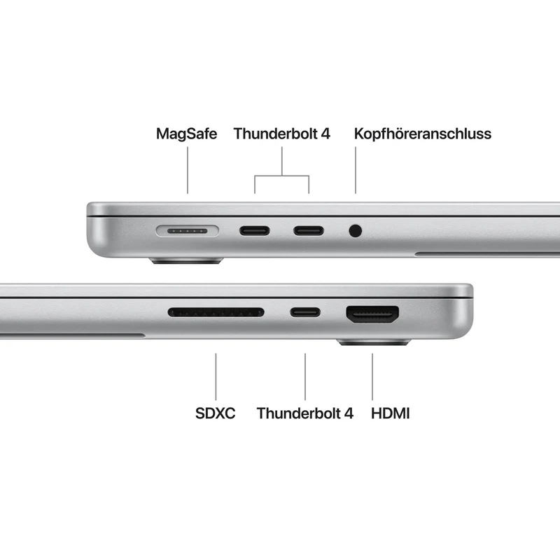 MacBook Pro 14 Zoll mit M5 chip, 10-core CPU und 10-core GPU, 32GB, 1TB SSD, Silber