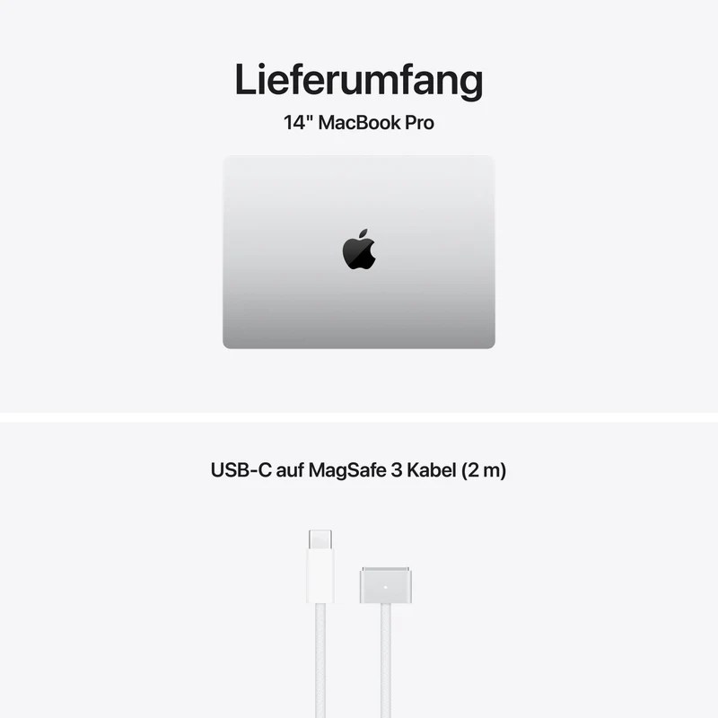 MacBook Pro 14 Zoll mit M5 chip, 10-core CPU und 10-core GPU, 32GB, 1TB SSD, Silber