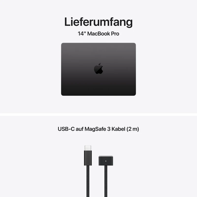 MacBook Pro 14 Zoll mit M5 chip, 10-core CPU und 10-core GPU, 32GB, 1TB SSD, Space Schwarz