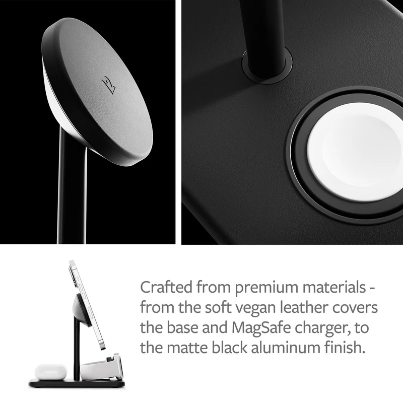 Twelve South HiRise 3 Deluxe 3-in-1 Wireless Charger – schwarz
