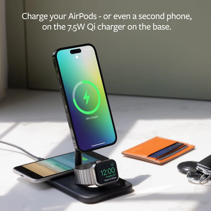 Twelve South HiRise 3 Deluxe 3-in-1 Wireless Charger – schwarz