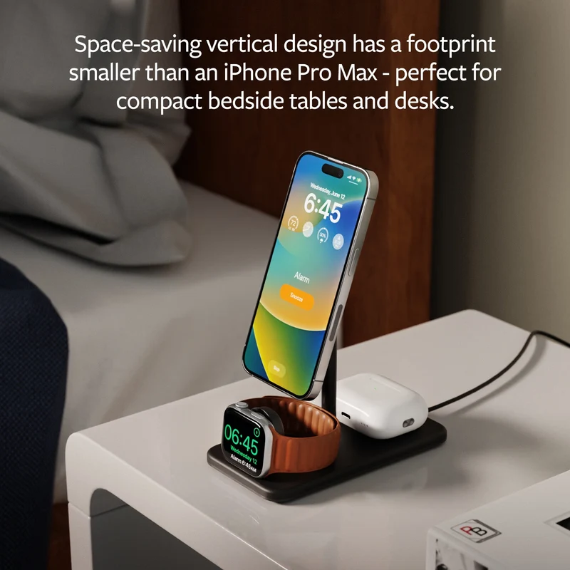 Twelve South HiRise 3 Deluxe 3-in-1 Wireless Charger – schwarz