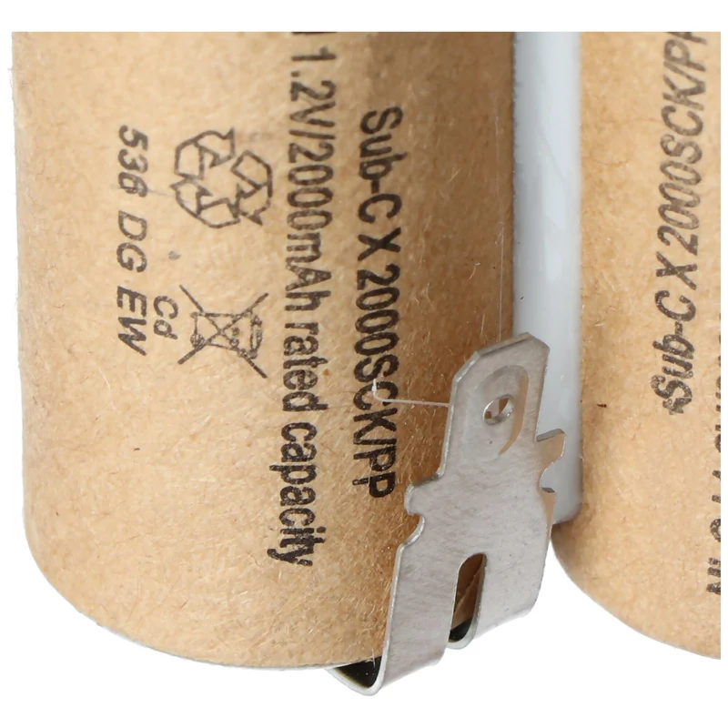 AccuCell Akku passend für Gardena ACCU 60 mit Faston 6,3 und 4,8mm, 2000mAh