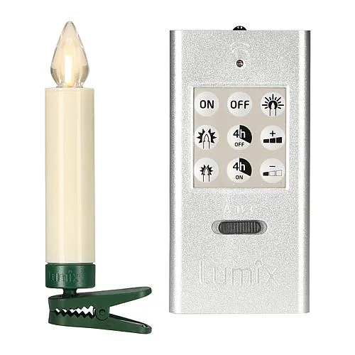 Krinner Lumix Superlight Flame elfenbein 12er-Set 77122